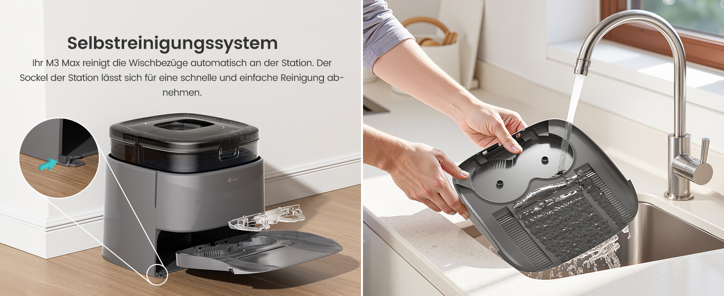 Робот-пилосос LEFANT M3 MAX: 6000Pa, вологе прибирання, лазерна навігація, антизаплутування, керування через додаток та Alexa, для тварин та килимів