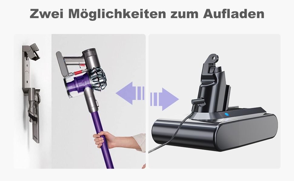 Змінна батарея EVARY 6000 мАг для Dyson V6, сумісна з DC62/DC58/DC59/DC61, в т.ч. 2 фільтри щітка