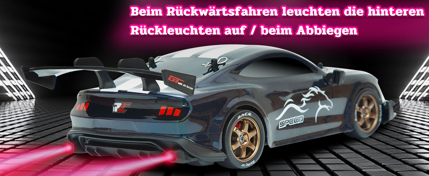 Радіокерований автомобіль 1:14 4WD Drift Car GT для дрифту, RC машина з пропорційним газ-гальмом, іграшка для дорослих та дітей (градієнт)