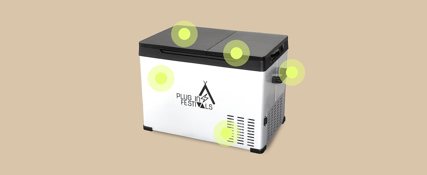 Електрична термохолодильник Plug In Festivals DUAL Ice Cube 23L з компресором -120°C, 12V/230V, App-керування, для авто та кемпінгу