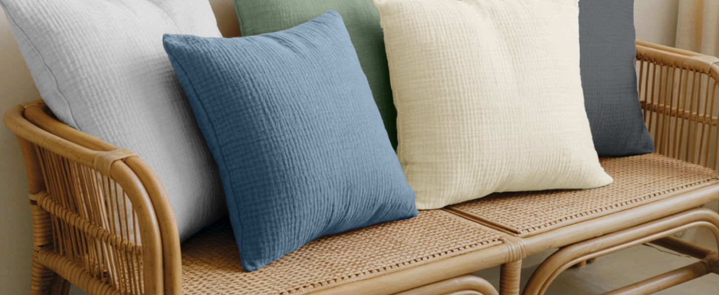 Набір постільної білизни Dreamzie з мусліну 135x200 см, 100% бавовна (4 шт.) – 2 наволочки 80x80 см, 2 наволочки 80x80 см, закривається на блискавку, сертифікат Oeko-Tex, колір: тауп