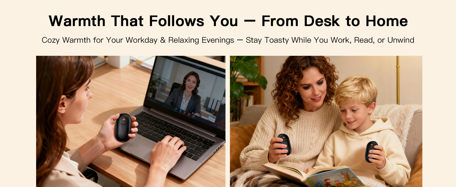 Електричні грілки для рук 2 шт. | Перезаряджаються, 3 режими нагріву, 6000mAh | Для жінок та чоловіків, кемпінг, полювання, гольф