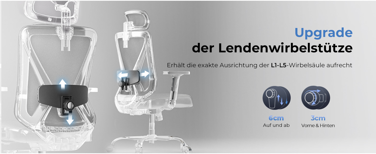 Офісне крісло COMHOMA ергономічне з 3D-підголівником та підтримкою попереку, регульовані підлокітники, функція гойдання