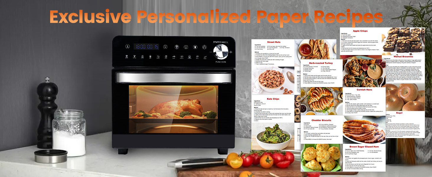 Фритюрниця без олії Emphsism Dual Zone XXL 1800W з LED-дисплеєм, 15 програм, 14л, з аксесуарами та книгою рецептів