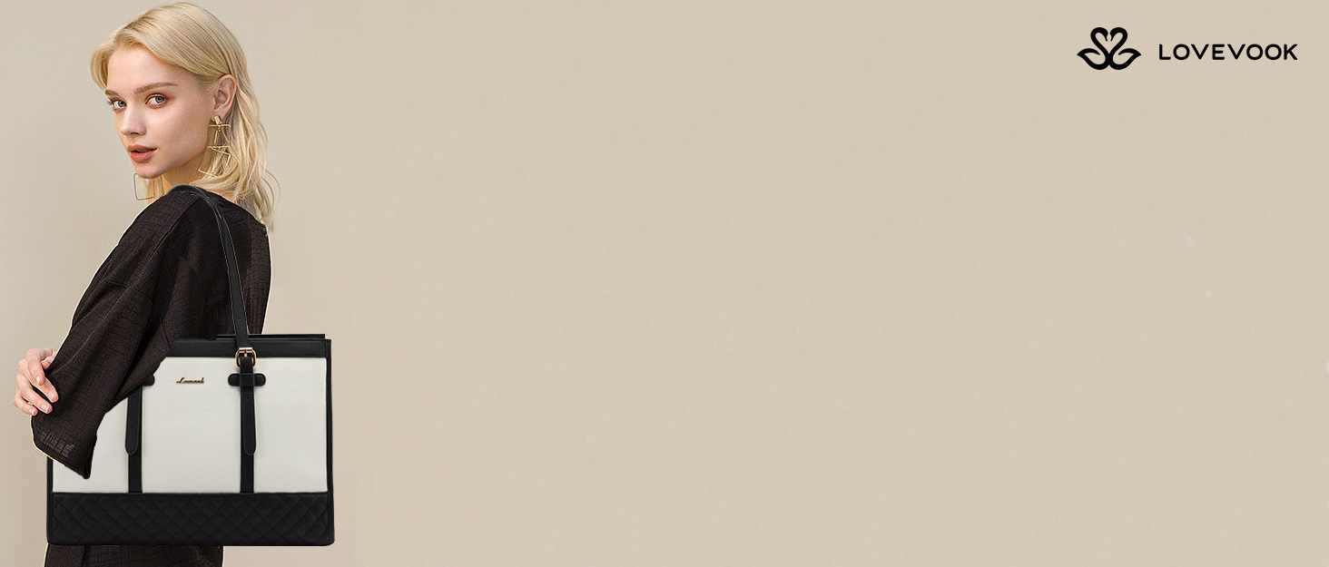 Сумка для ноутбука LOVEVOOK 15.6 дюймів, жіноча, для роботи, навчання, офісу, університету, чорна