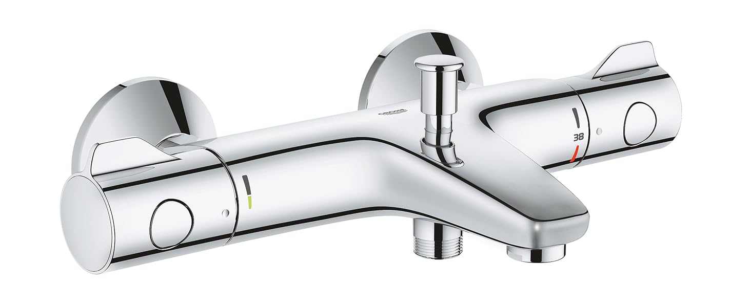 Змішувач для ванни Grohe Grohtherm 800 з термостатом, хром, 34567000 (S-Anschlüsse)
