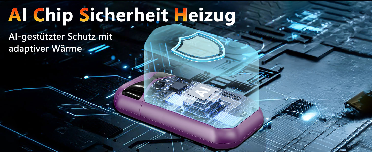 Електричні грілки для рук DDKJ 2 шт., 7000mAh, з магнітом, 3 режими нагріву до 55°C, для дітей, чоловіків, жінок, фіолетові