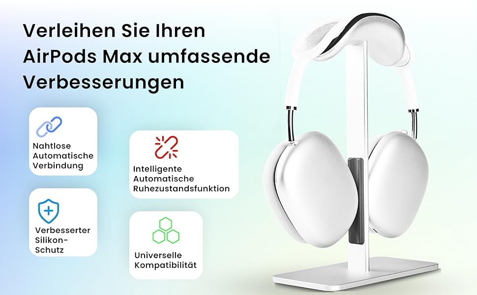 Підставка для навушників AirPods Max, алюміній, з режимом сну, для столу, антиковзаюча, захист від подряпин, сумісна з AirPods Max