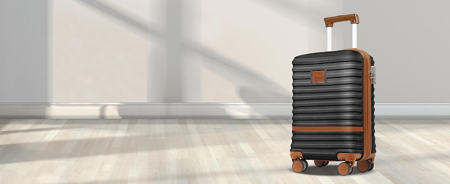 Набір дорожніх валіз Joyway 6 предметів, жорсткий корпус, з косметичкою, 4 колесами та TSA-замком, білий колір