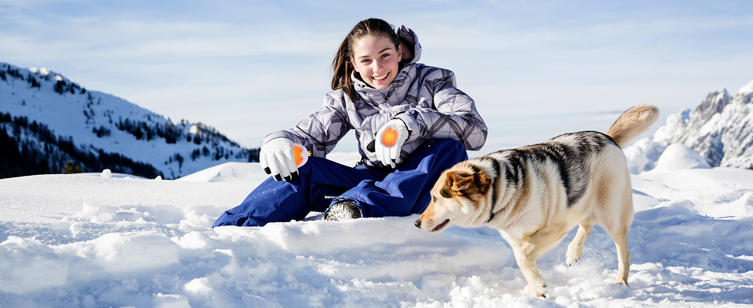 Електричні грілки для рук Gaiatop (2 шт) з 3 режимами нагріву, магнітні, портативні, багаторазові. Ідеальні для кемпінгу, піших прогулянок, полювання. Подарунок для жінок та чоловіків (фіолетові)