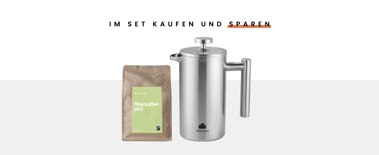 French Press Groenenberg: термо-кавоварка френч-прес з функцією підігріву, 1 літр
