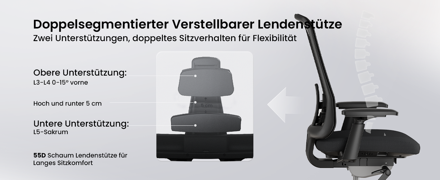 Офісний стілець ProtoArc Flexer Pro чорний з регулюванням глибини сидіння та дихаючою спинкою