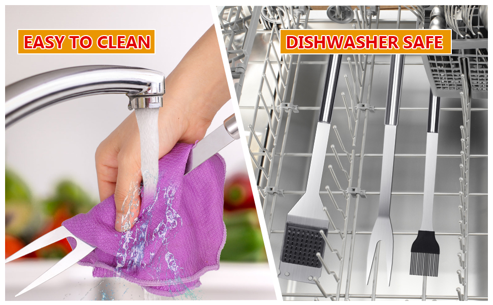 Набір гриль-посуду з нержавіючої сталі, 20 предметів. Ідеальний подарунок для чоловіків, для барбекю, пікніків та кемпінгу.