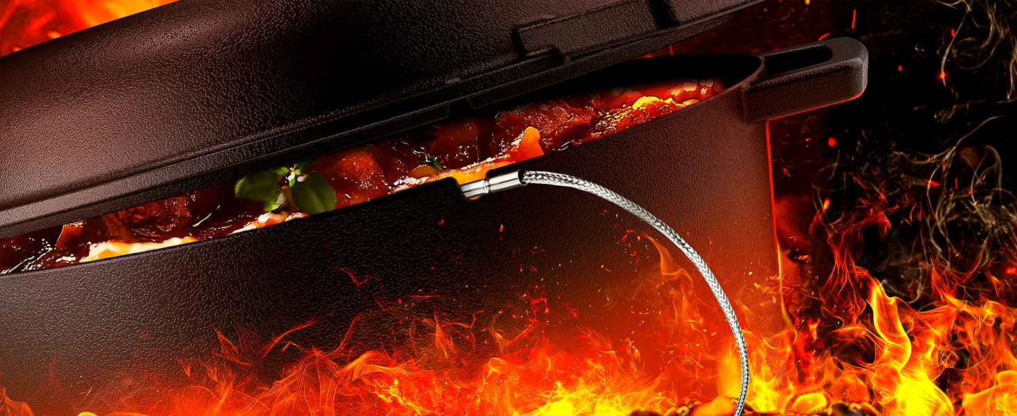 Голландська піч 2в1 з чавуну, 4.8л + сковорода з чавуну 1.8л - набір посуду для приготування, BBQ, кемпінгу та кухні. З кулінарною книгою та аксесуарами. 30 років гарантії. Чорний колір.