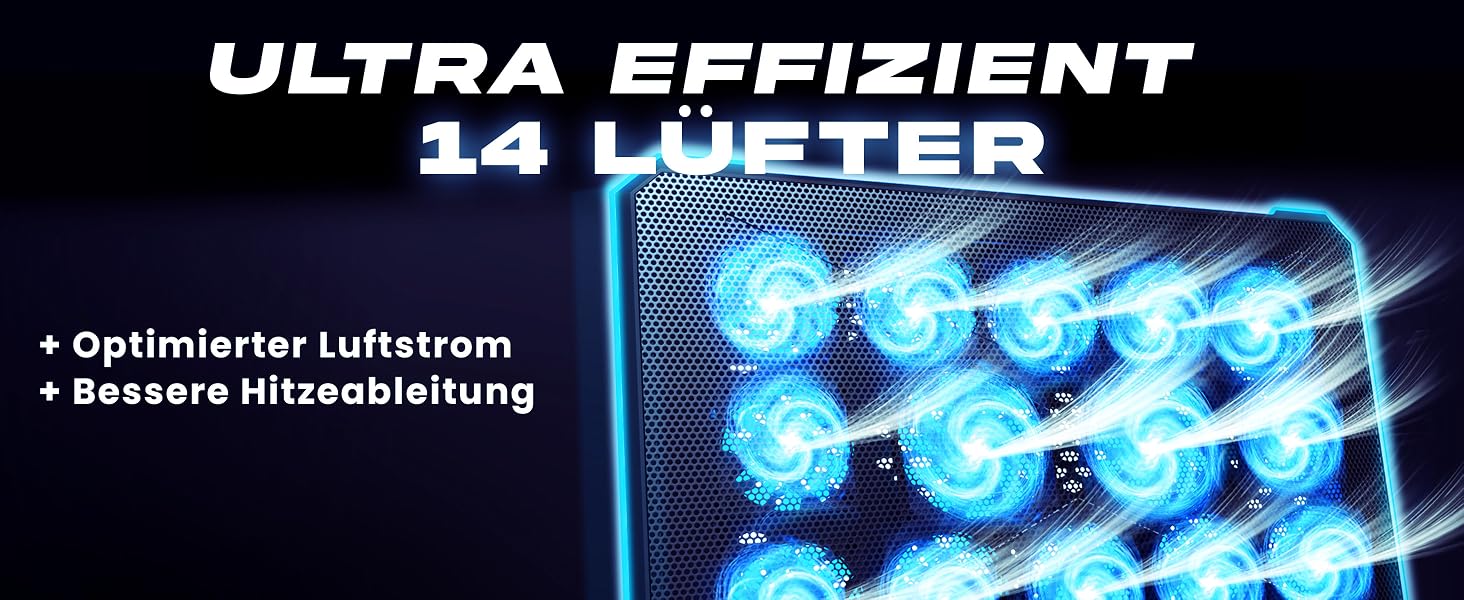 Ігровий охолоджувач для ноутбука V14 з RGB-підсвіткою та USB-портом
