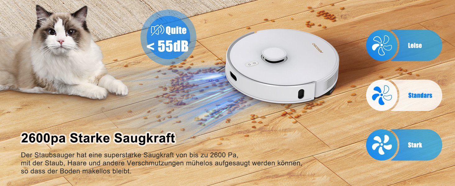 Робот-пилосос AIRROBO з функцією миття, 3.5л, док-станція для самостійного очищення, 180хв роботи, LiDAR-навігація, потужний, керування через додаток