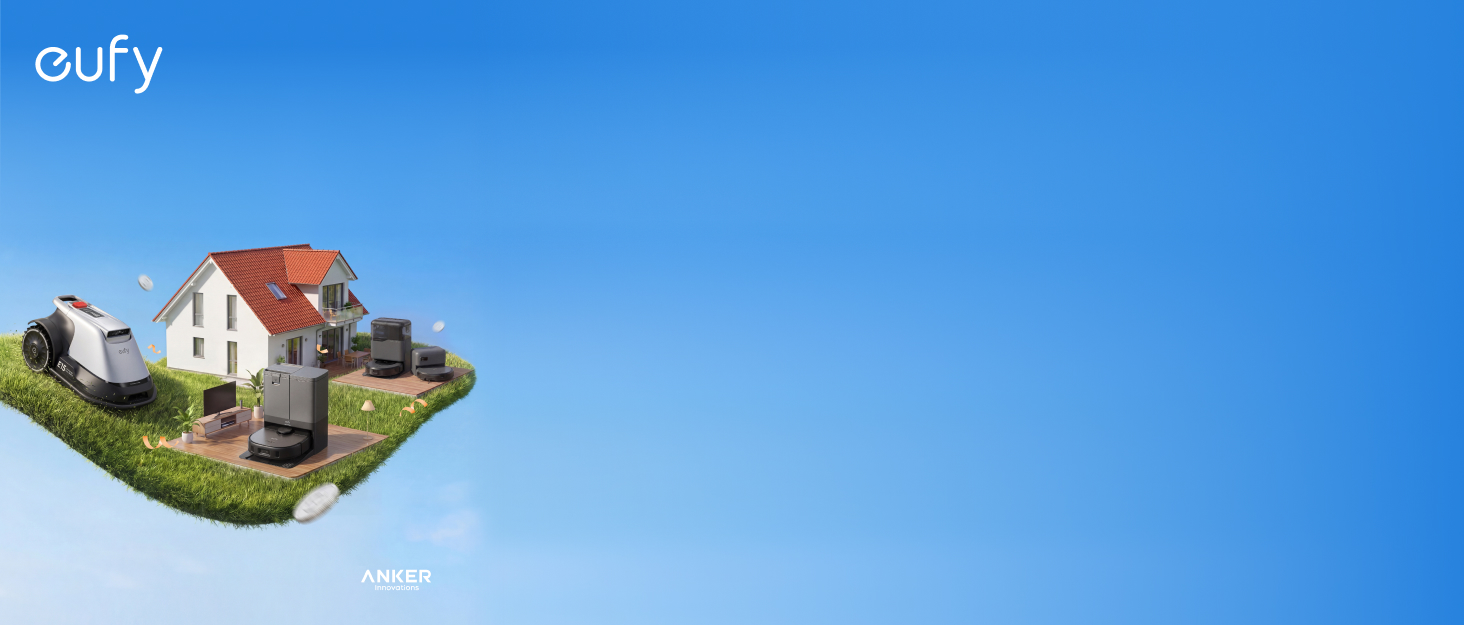 Робот-газонокосарка eufy E15 без дроту, до 800 м², TrueVision, навігація, уникнення перешкод, керування через додаток