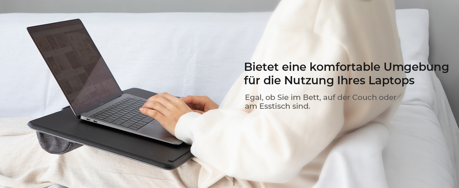 Підставка для ноутбука на колінах, L, з подушкою, для дому/офісу, 17 дюймів, 30.5 x 57 x 4.5 см, деревоподібний дизайн