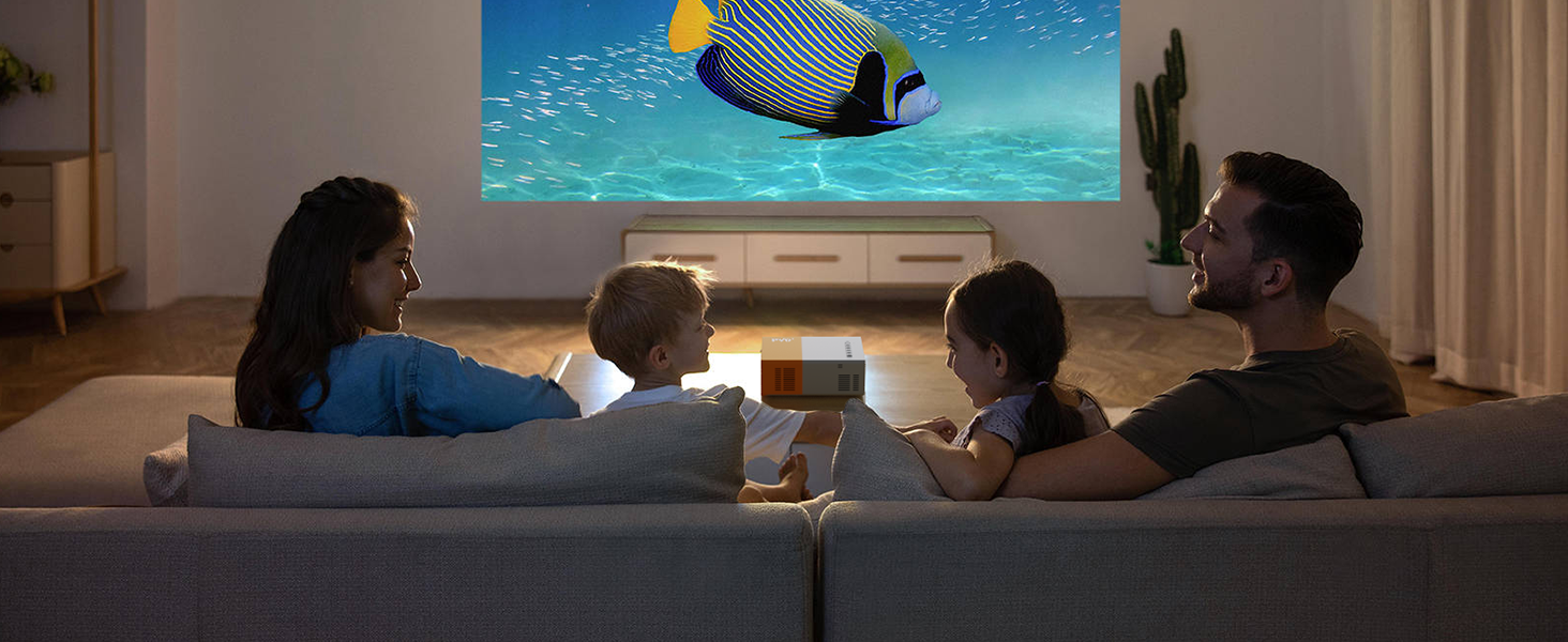 Міні-проектор PVO YG300ProMax: портативний, для мультфільмів, дитячий подарунок, для кінотеатру вдома, LED відеопроектор з можливістю підключення через кабель