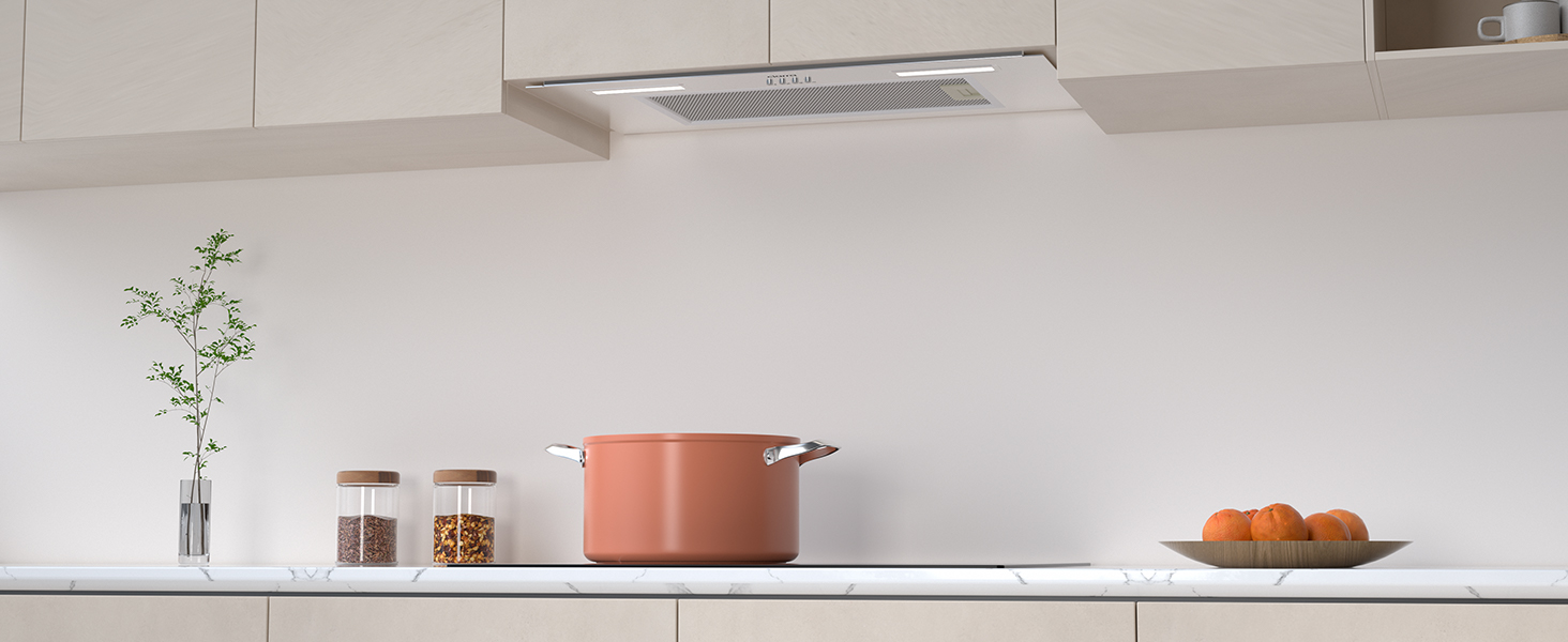 Вбудована витяжка CIARRA CBCB6926A A+++ 60 см, продуктивність 704 м³/год, LED-підсвітка, режим рециркуляції та відведення, нержавіюча сталь, срібляста