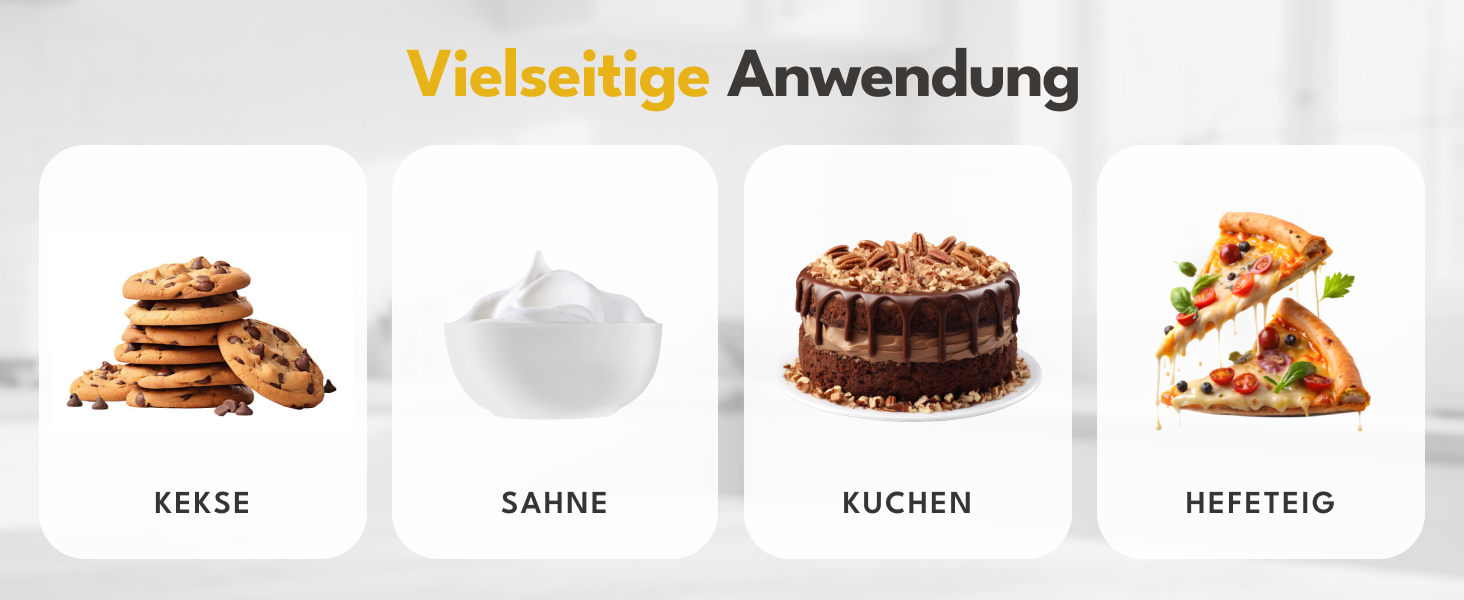Електричний міксер LEBENLANG 400W з 5 швидкостями та турборежимом, підставка | Кухонний міксер