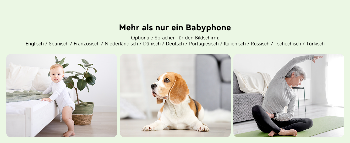 Відеоняня COCOCAM 2K 4MP з камерою та монітором 5 дюймів, Wi-Fi 2.4/5GHz, ШІ-розпізнавання, датчик перекриття обличчя та сну на животі, автотрекінг, ІК нічний зір