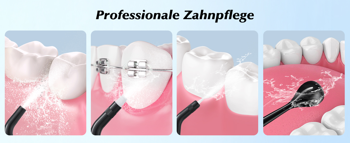 Електрична ірigator для порожнини рота Munddusche: 5 насадок, 4 режими, IPX7, для дому та подорожей