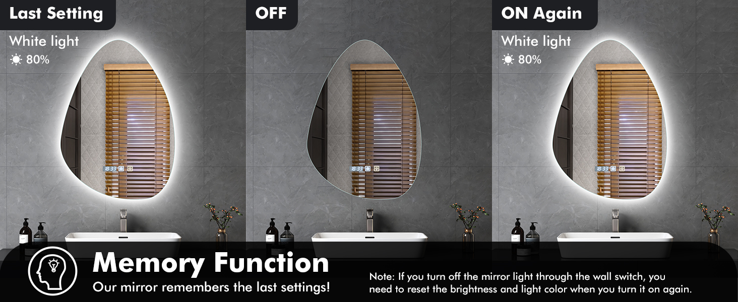 Дзеркало для ванної кімнати Sararoom з підсвічуванням, кругле LED дзеркало 600 мм, дзеркало для ванної кімнати з підсвічуванням, 3 кольори світла, регулювання яскравості, загартоване скло, функція пам'яті, антизапітніння (крапеподібне - 50 x 70 см)