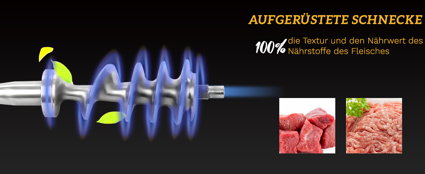 М'ясорубка ручна Hanchen з нержавіючої сталі, багатофункціональна, для ковбас та овочів (12 насадок)