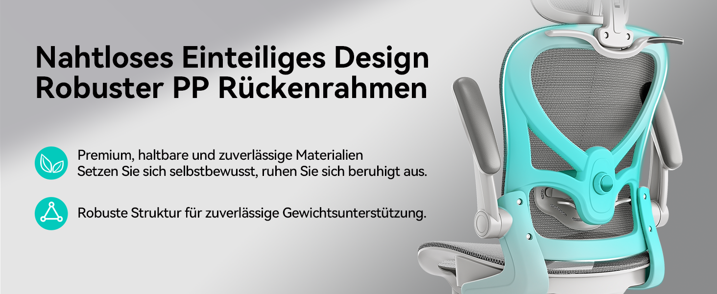 Офісне крісло LarkLeaves з ергономічною спинкою, регульованими підлокітниками, підставкою для попереку та підголівником. Максимальне навантаження 140 кг, сірий колір.