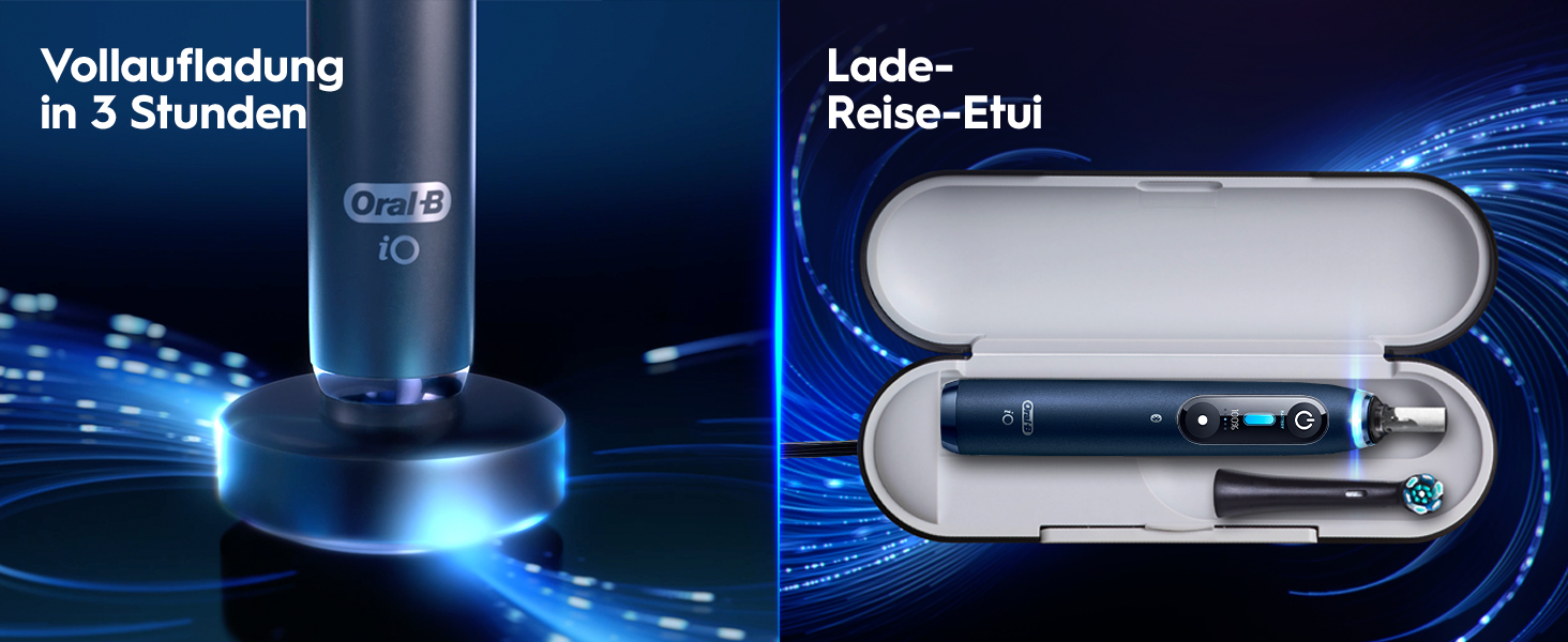 Електрична зубна щітка Oral-B iO Series 9, Sapphire Blue (чорний/синій), магнітний привод, преміум-якість