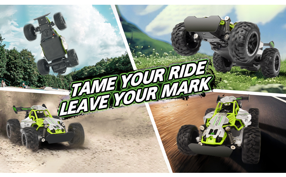 RC Monster Truck 1:18 2.4GHz, позашляховик, водонепроникний, швидкість 20+ км/год, зелений