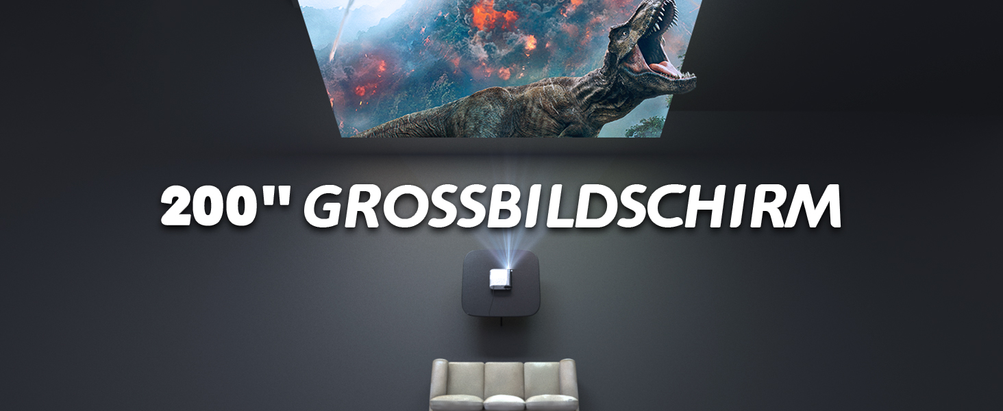 Міні проєктор Beamer Bluetooth WiFi 1080P: Підтримка iPhone/Android, HDMI, USB, Fire Stick, PS5. Компактний проєктор для телефону, фільмів, дому та відпочинку на природі