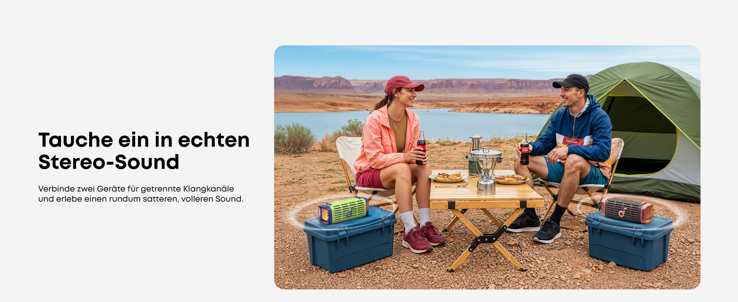 Soundcore Boom 3i від Anker – портативна Bluetooth колонка, водонепроникна IP68, 50W, 16 годин, світлодіодна підсвітка, TWS Stereo, для риболовлі, каякінгу, кемпінгу (Ozeanblau)