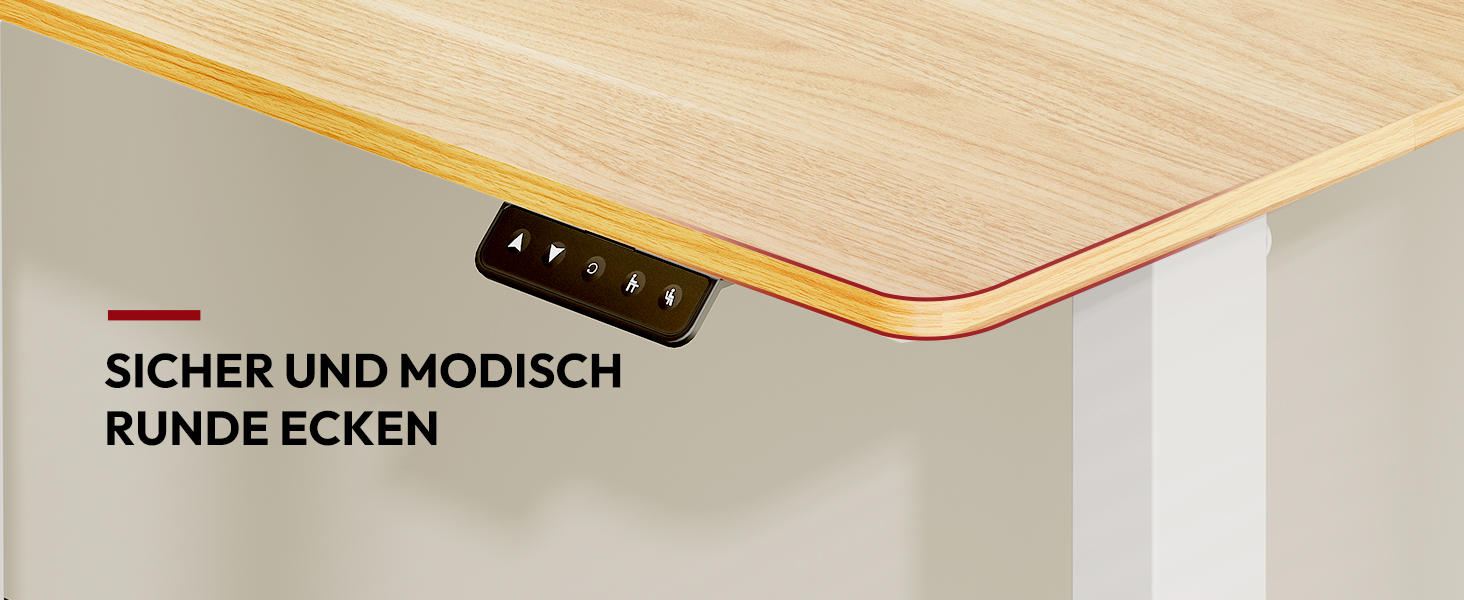 Регульований по висоті стіл SANODESK 110x54 см - Компактний стоячий стіл з анти-колізійним захистом для дому та офісу
