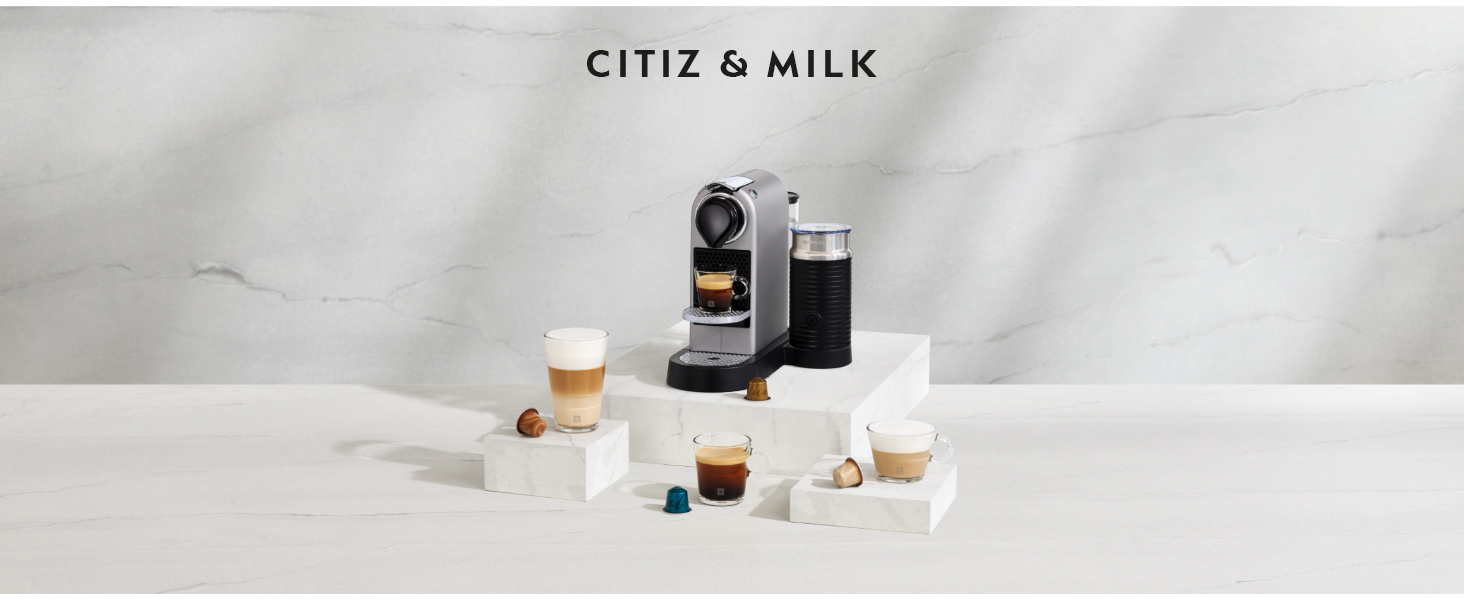 Кавомашина Nespresso Krups Citiz & Milk XN741B с автоматичним відключенням, срібна