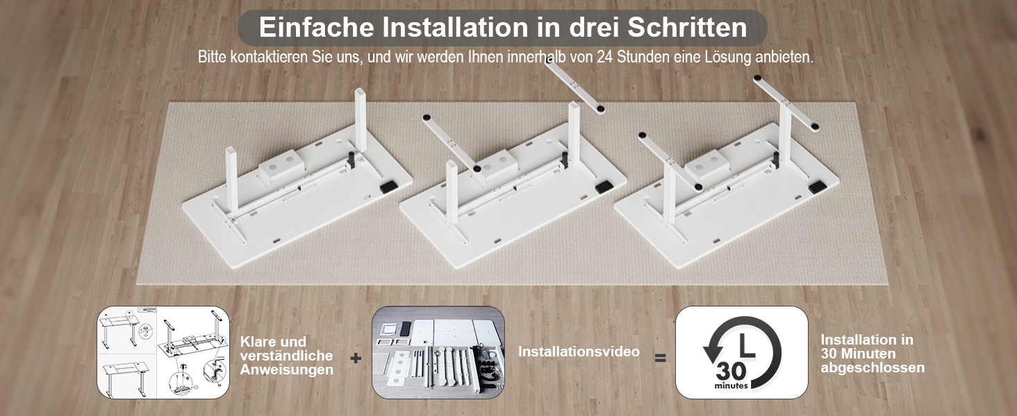 Електричний регульований стіл JUMMICO 160x80 см з підзарядною станцією, білий. Ергономічний стіл для роботи з кабельною організацією