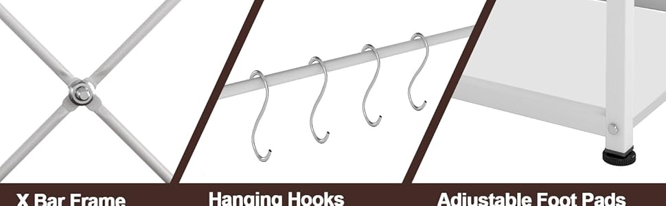 Стелаж кухонний SogesHome SH-171-BK (білий) 90 x 40 x 83 см – органайзер для кухні