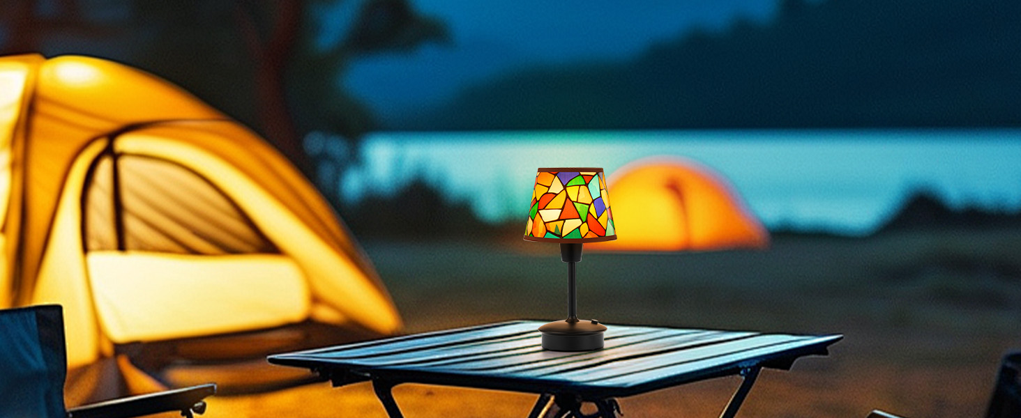 2 шт. Бездротові настільні лампи для обіднього столу з акумулятором 5200mAh, сенсорне регулювання яскравості, портативні лампи для ресторану, вітальні, спальні, бару, їдальні, нічники (багатобарвні, 2 шт.)