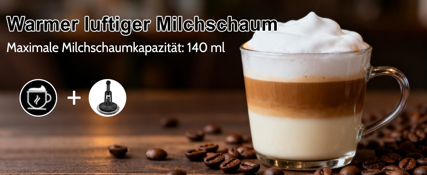 Електричний піноутворювач молока 4-в-1 з контролем температури для капучино та лате