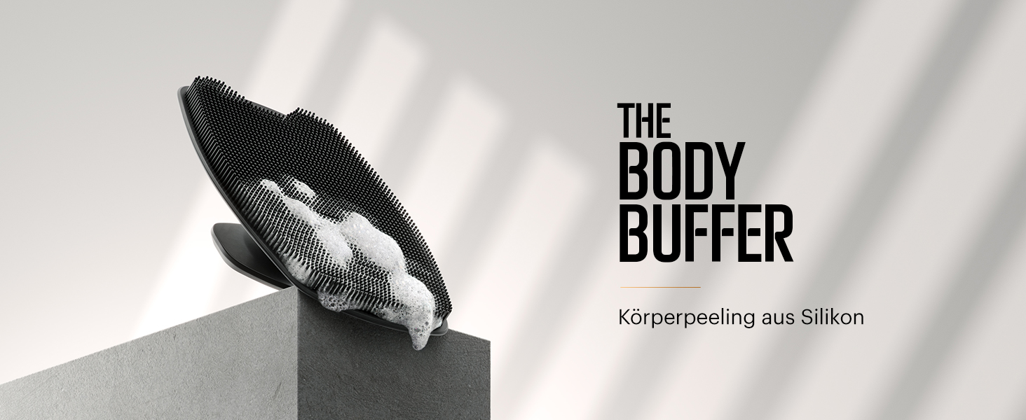 MANSCAPED The Body Buffer – Силіконовий скрабер для тіла преміум-класу для догляду, очищення та пілінгу шкіри з ергономічною ручкою