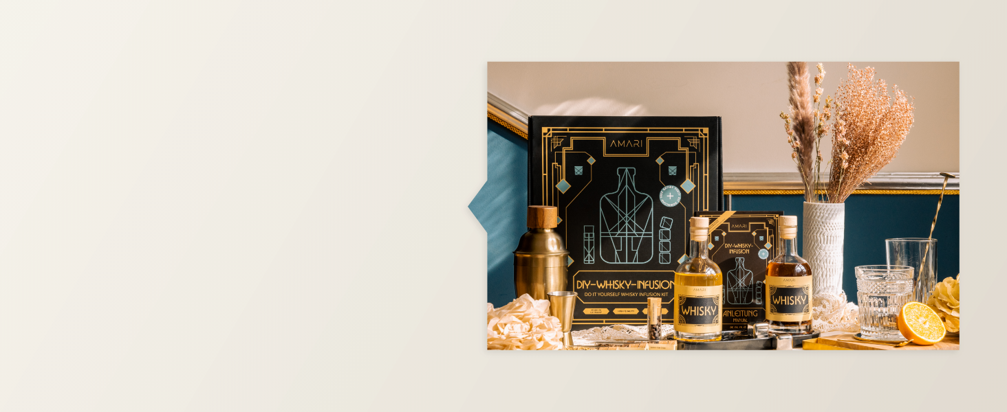 Набір для приготування віскі AMARI® DIY – ідеальний подарунок для поціновувачів, з аксесуарами для домашнього виготовлення та дегустації