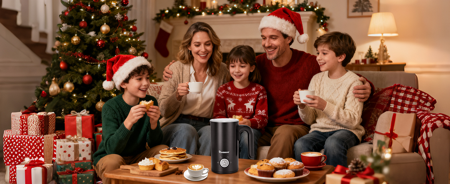 Електричний спінювач молока 5-в-1, 600W, для гарячого та холодного молока, об'єм 350 мл, з антипригарним покриттям, для капучино, лате, гарячого шоколаду (з нержавіючої сталі)