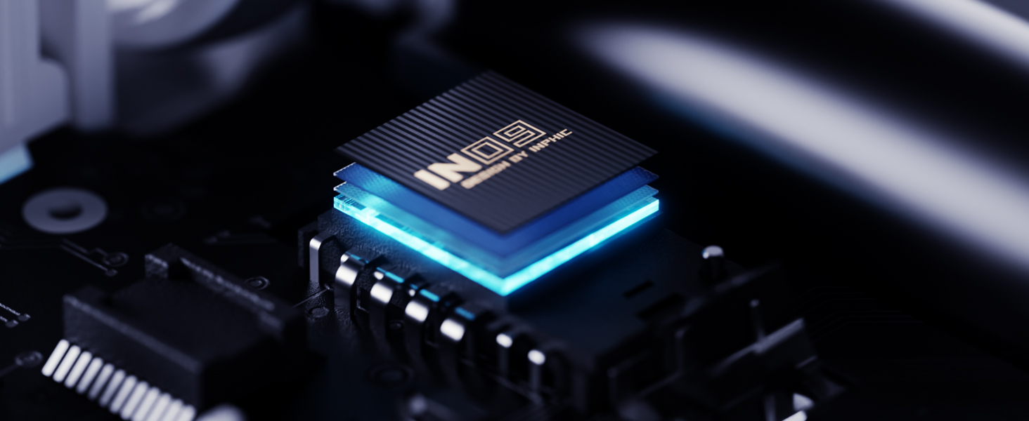 Ігрова миша inphic IN9 бездротова Tri-Mode (2.4G/Bluetooth/Type-C), 10000 DPI, RGB-підсвітка, програмована, акумуляторна, сіро-біла