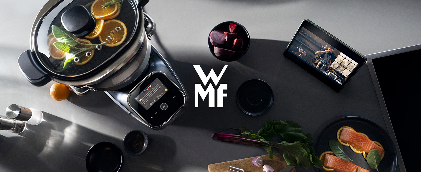 Кухонна машина WMF Avantgarde з функцією приготування їжі, тиха робота, 14 програм, Wi-Fi, чаша 5л, сенсорний екран, інтуїтивна програма, рецепти, матова нержавіюча сталь