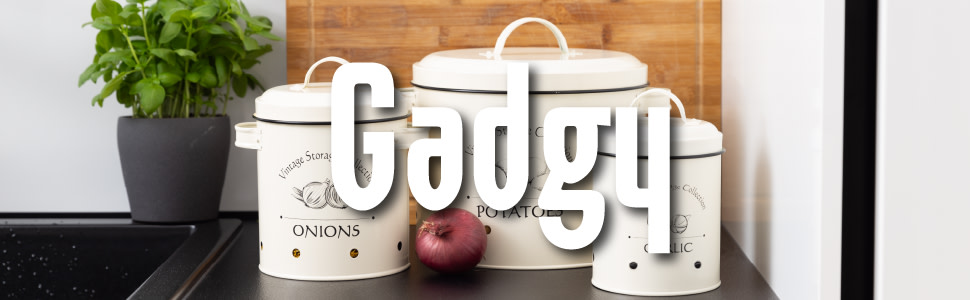 Набір контейнерів для зберігання картоплі, цибулі та часнику Gadgy | 3 шт. | Сільський стиль