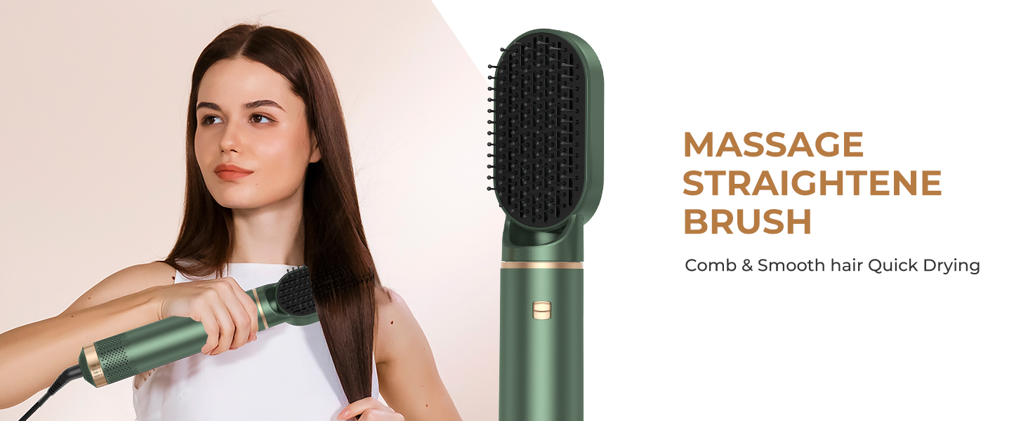 Mogawave Airstyler 5-в-1 Pro 1000W з іонізацією (червоний) - Фен-щітка, стайлер для волосся, плойка з обертанням