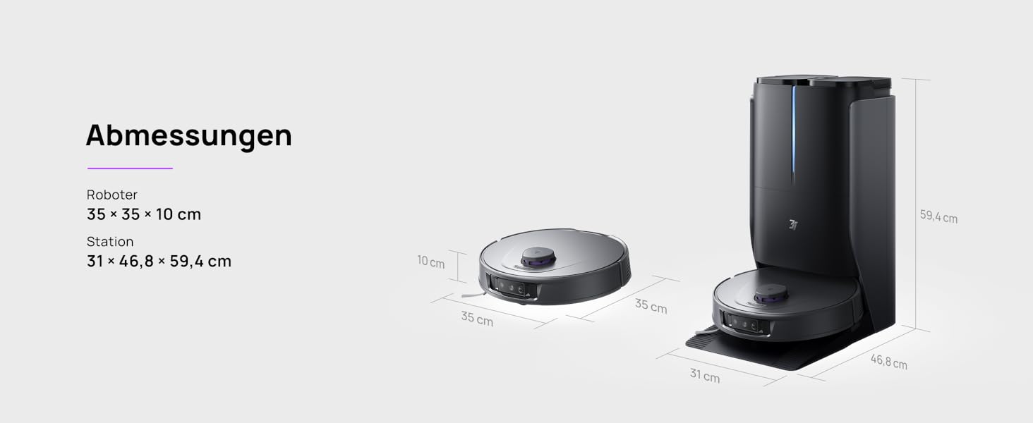 Робот-пилосос 3i P10 Ultra S з вологою ганчіркою, станція самостійного очищення, 18000 Па, для прибирання кутів, миття та сушіння, самостійне очищення та заправка, знімний моп, чорний