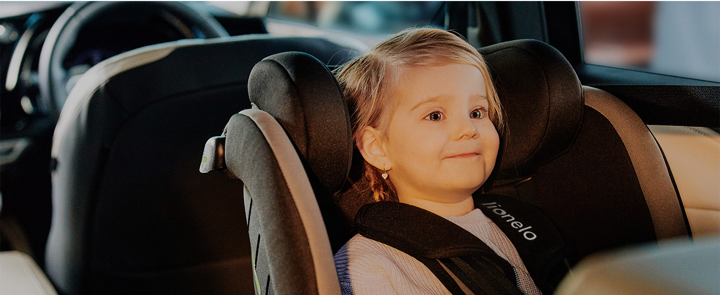 Автокрісло Lionelo AART I-Size для дітей 40-150 см, чорне, з регулюванням спинки та підголівника, R129 i-Size