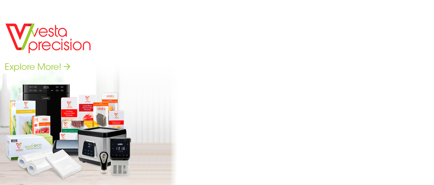 Вакуумний пакувальник Vesta Precision V11 для продуктів, 31 см, чорний - побутовий вакууматор з рулоном для упаковки